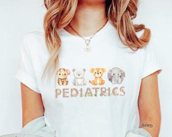 Pediatrics Zoo Animal Shirt, Peds Nurse Gift, Childrens Hospital Tee, Gift for Pediatrician, Medical Gift for Respiratory Therapy