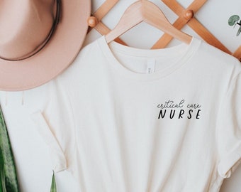 Critical care nurse shirt, minimalist ICU shirt, nursing gift, ICU nurse, intensive care, medical unit, medical gift