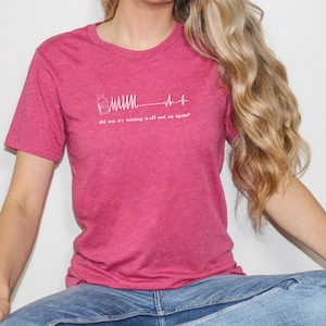 Adenosine shirt, SVT, medical pun shirt, did you try turning it on and off again, comfy clothing for nurse md do np pa, cardiology heart image 7