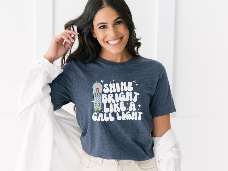 Shine Bright Like a Call Light Medical Shirt, ICU Nurse Gift, Future Emergency Nurse Tee, Funny Patient Care Tech Shirt for Hospital image 4