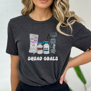 Squad Goals ICU Shirt, Nurse T-Shirt Gift, Critical Care Nursing Tee, Gift for Emergency Nurse image 6