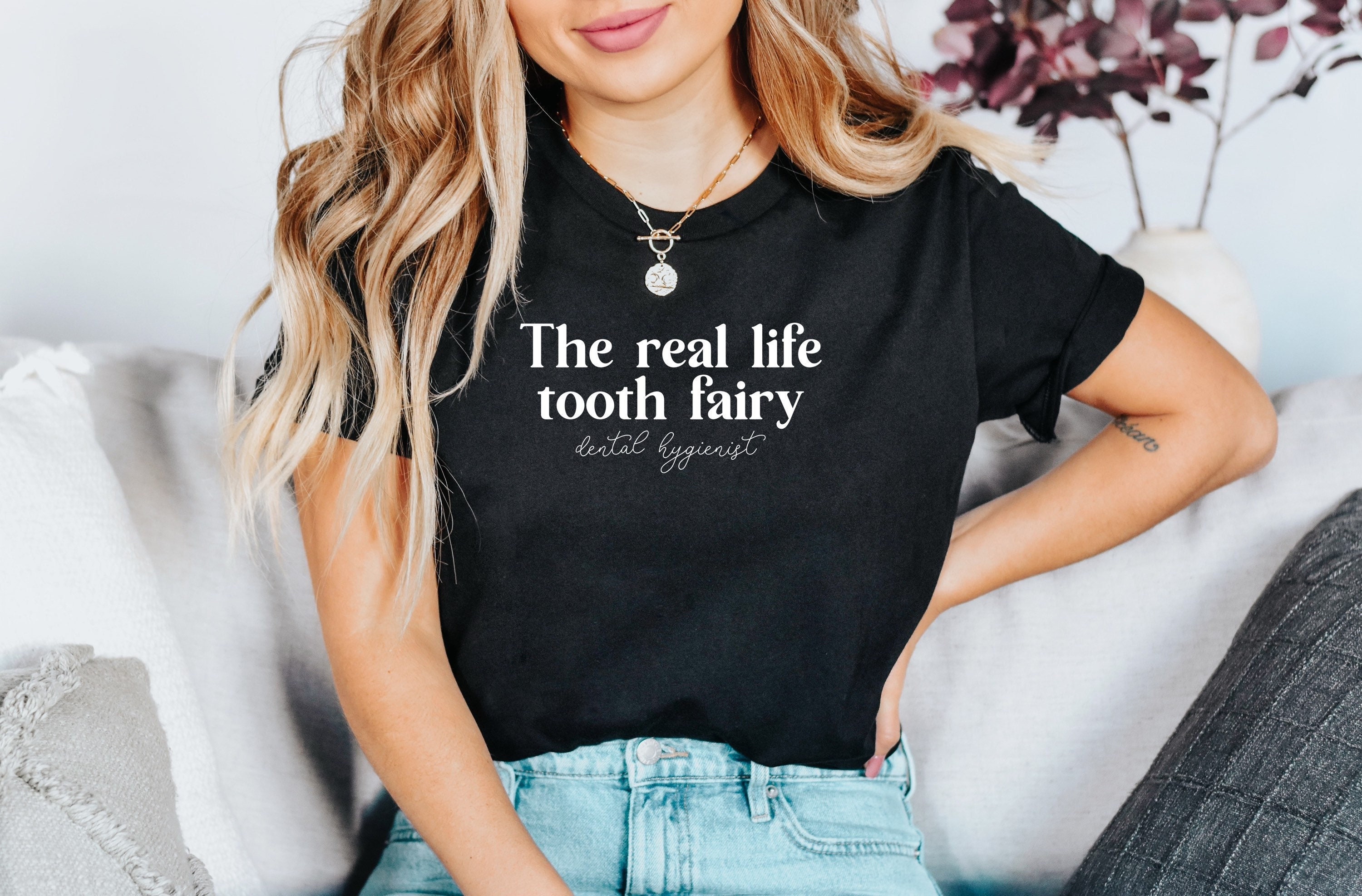 The Real Life Tooth Fairy Dental Hygienist Shirt, dh rdh ldh registered dentistry licensed teeth tooth school student dentistry gift grad