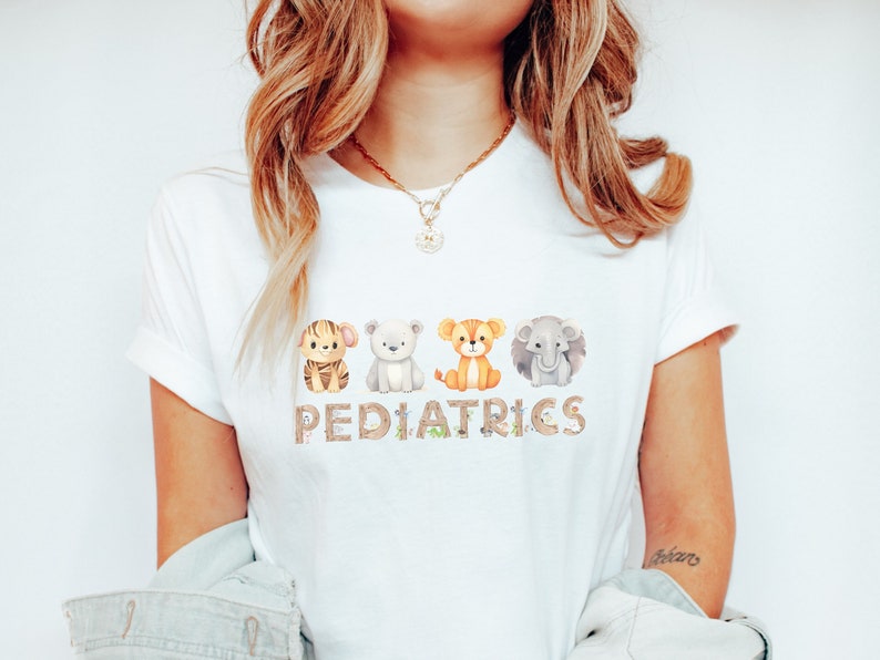 Pediatrics Zoo Animal Shirt, Peds Nurse Gift, Childrens Hospital Tee, Gift for Pediatrician, Medical Gift for Respiratory Therapy image 1