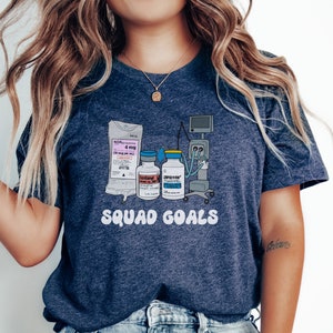 Squad Goals ICU Shirt, Nurse T-Shirt Gift, Critical Care Nursing Tee, Gift for Emergency Nurse image 5