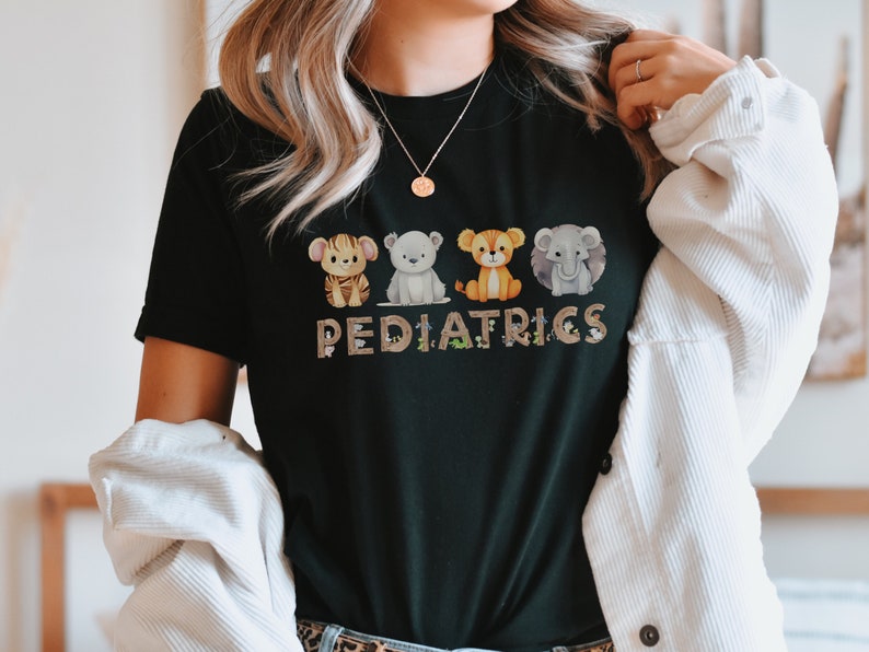 Pediatrics Zoo Animal Shirt, Peds Nurse Gift, Childrens Hospital Tee, Gift for Pediatrician, Medical Gift for Respiratory Therapy image 8