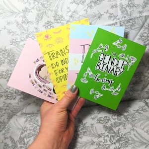 Trans A6 Postcard Print Set