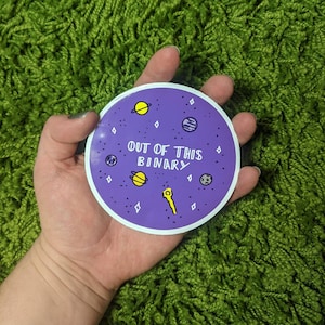 Uit deze binaire grote vinyl sticker