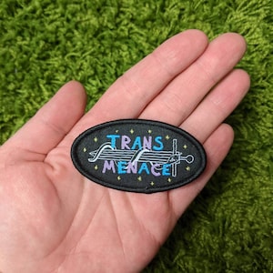 Trans Menace Iron On Patch