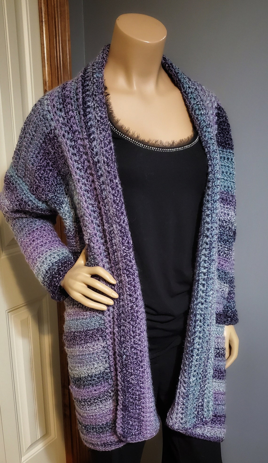 Crochet Pattern women's oversized sweater Brandi Cardigan Etsy