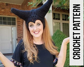 Horned Headband Crochet Pattern PDF instant download instructions American Terminology by Carol Hladik Designs