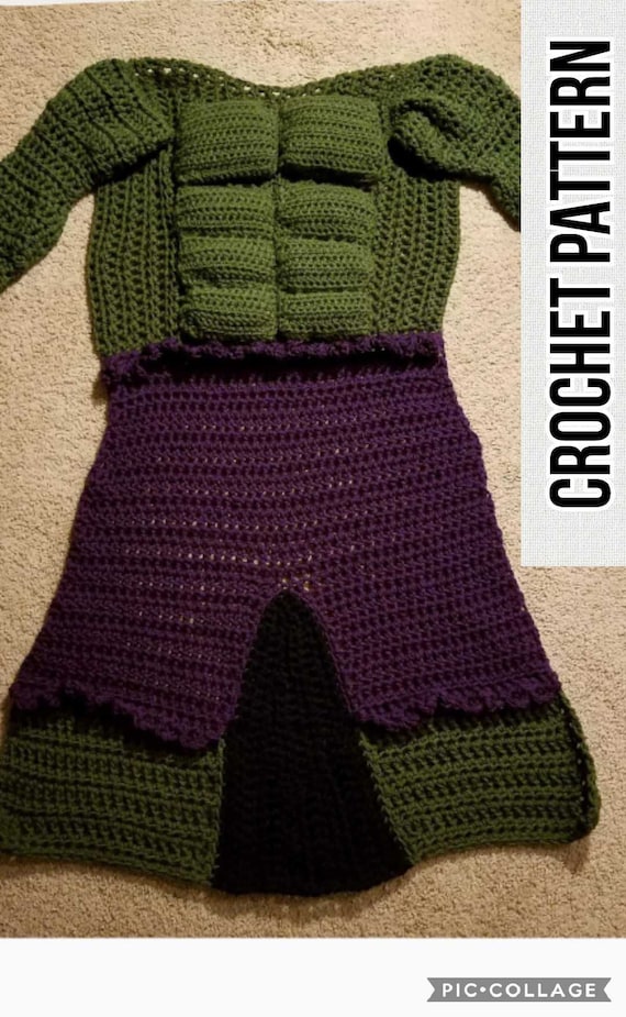 Crochet Super Hero Blanket Pattern: Muscle Man Wearable Blanket