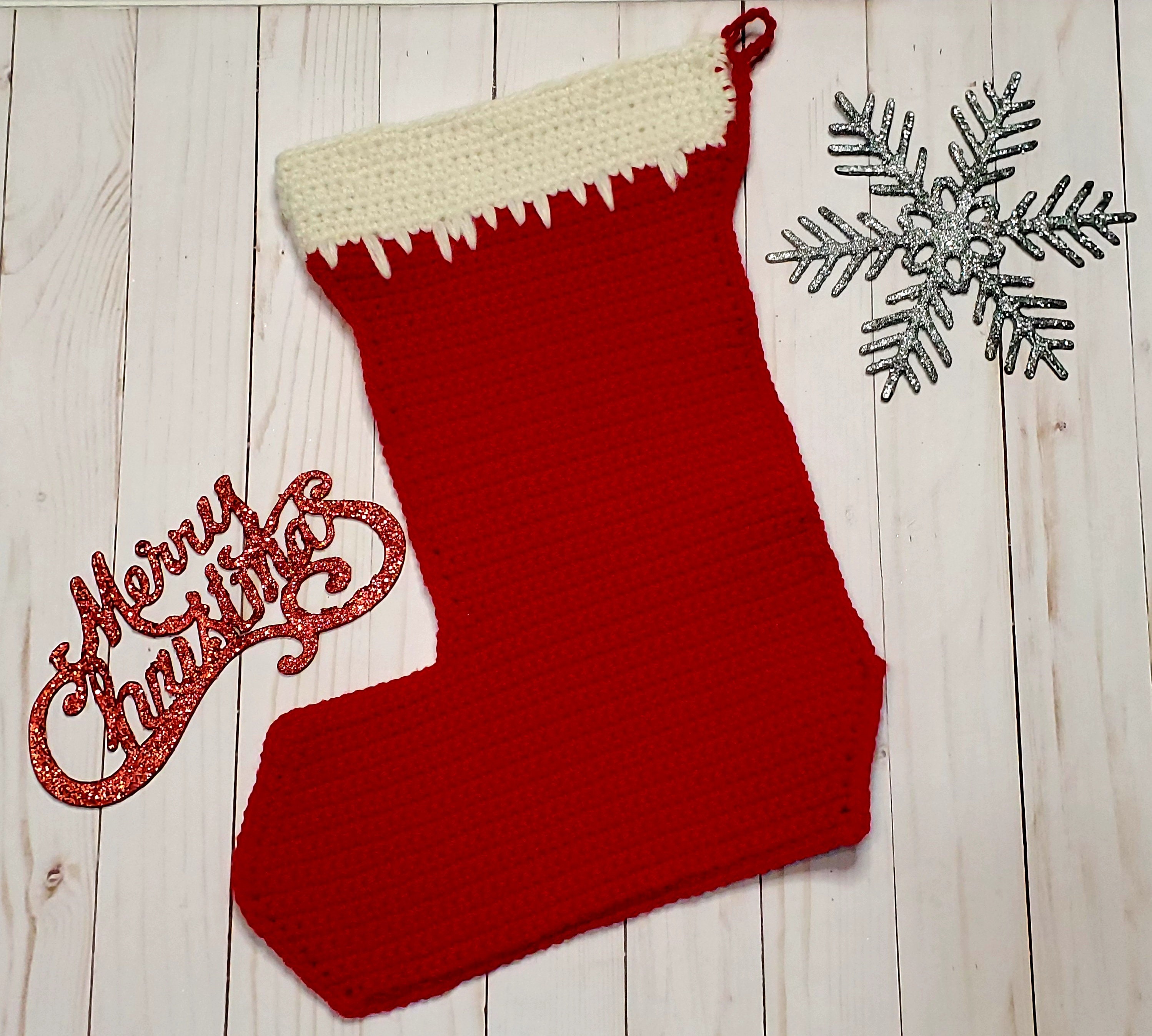 Vintage Style Christmas Stocking Crochet Pattern PDF instant Etsy