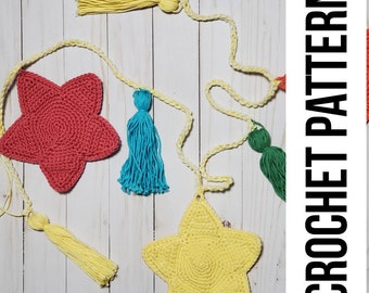 Little Star Garland Crochet Pattern PDF instant download Baby room decoration, baby shower, 4th of July