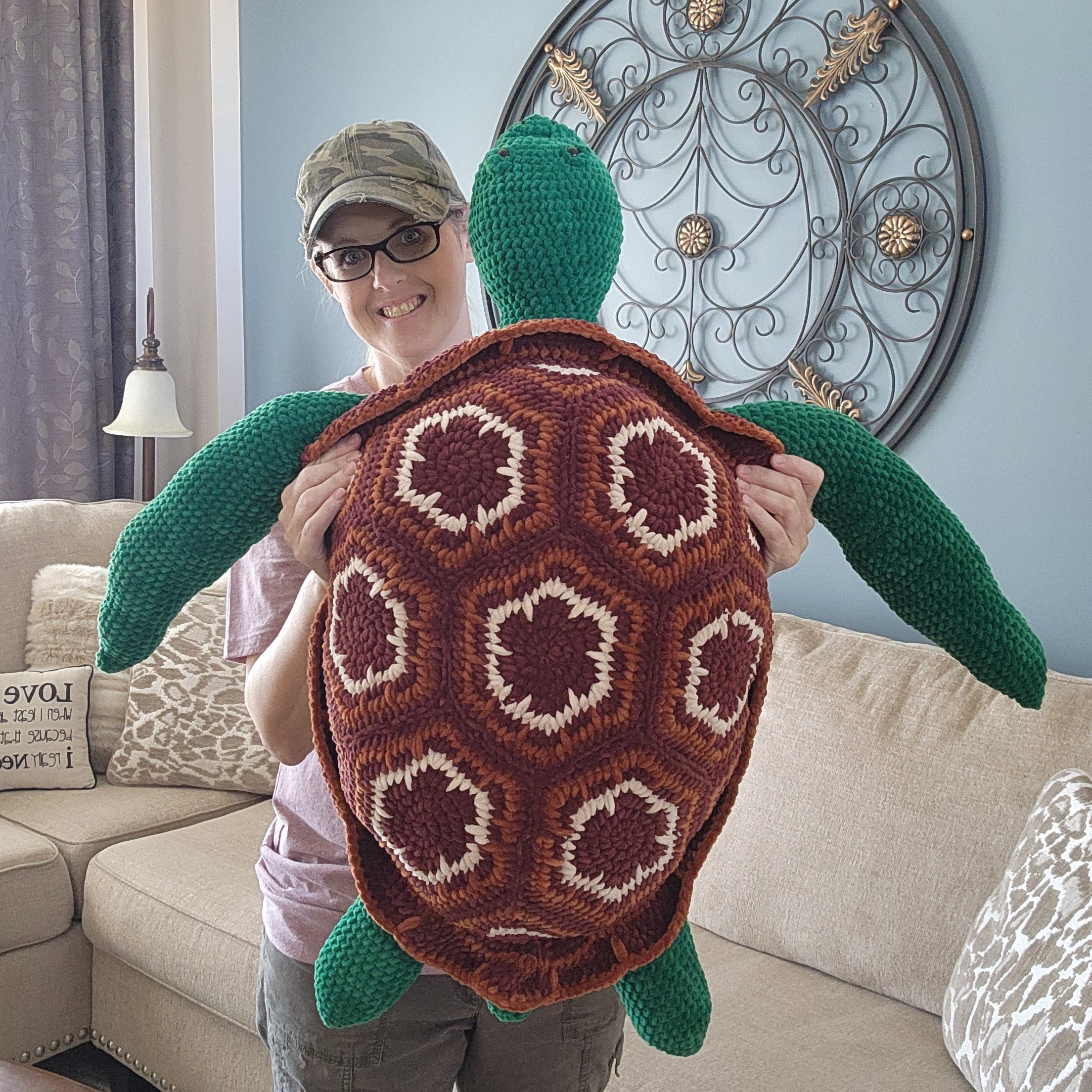 38 Sea Turtle Crochet Patterns: Create Adorable Keepsakes for Everyone 5 Sea Turtle Crochet Pattern: Large Amigurumi