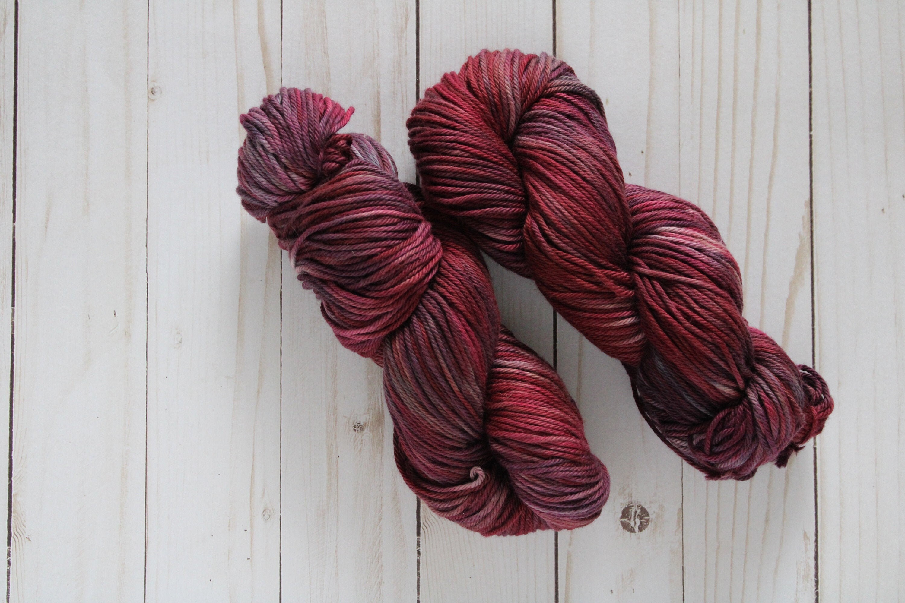 Hand Dyed Cotton Yarn Worsted Weight BURGUNDY WINE purple Etsy