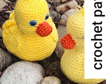 Download istantaneo del PDF dello schema Amigurumi all'uncinetto di Dizzy the Duck