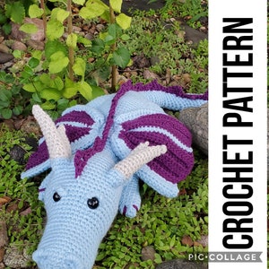 Kai The Baby Dragon Crochet Pattern Amigurumi Stuffed animal PDF instant download toy