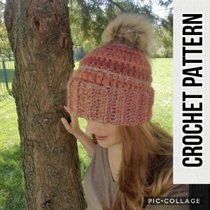 Crochet Klondike Beanie Pattern PDF - Aran Yarn - Beginner - Baby To Adult - Written Pattern