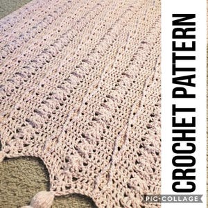 Trellis and Vines Baby Blanket Crochet Pattern (PDF Digital Download)