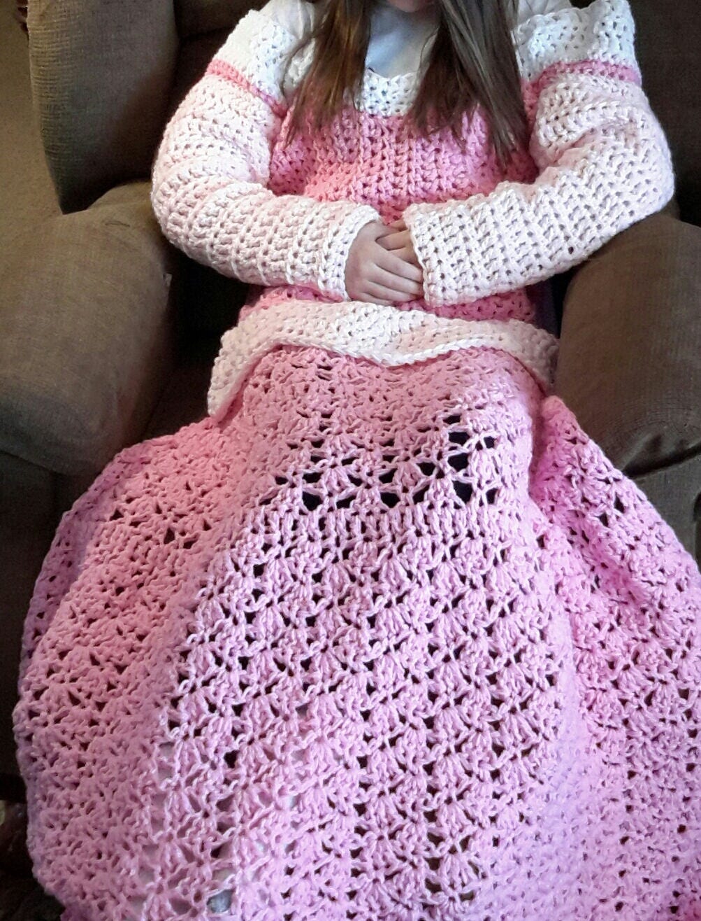 Princess Dress Blanket Pink Crochet Pattern Digital Etsy