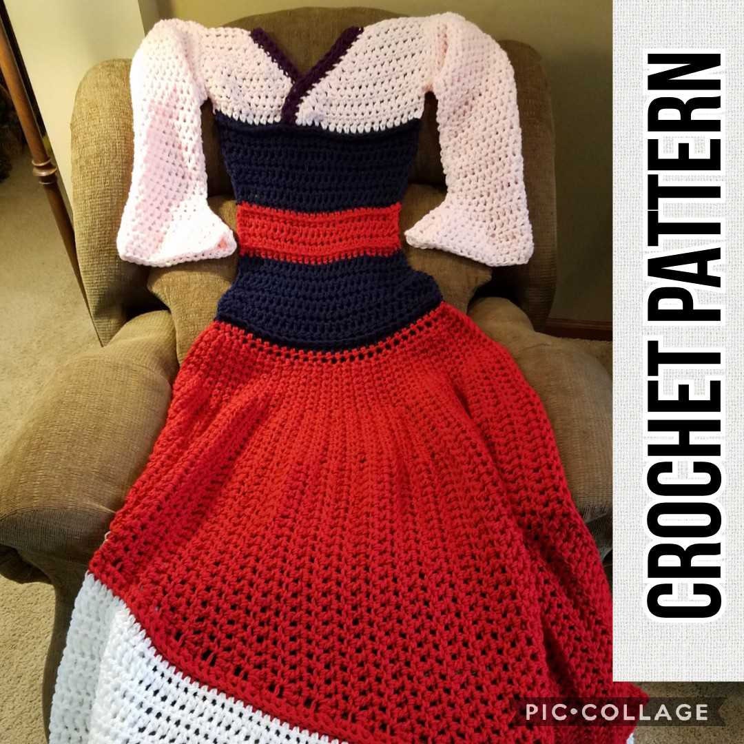Asain Princess Dress Blanket Crochet 