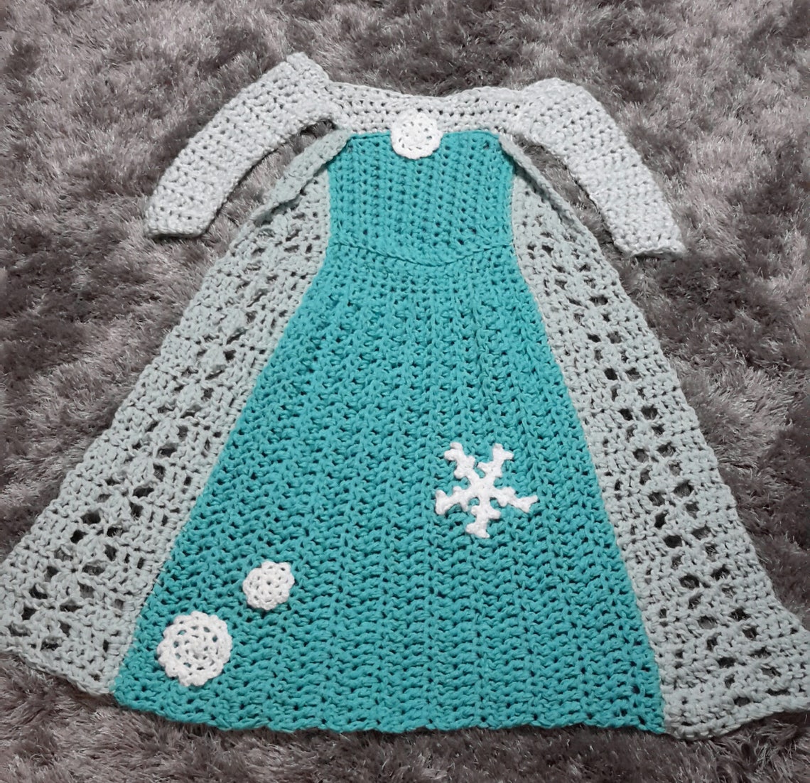 Princess Dress Blanket Snowflake crochet pattern Digital Etsy