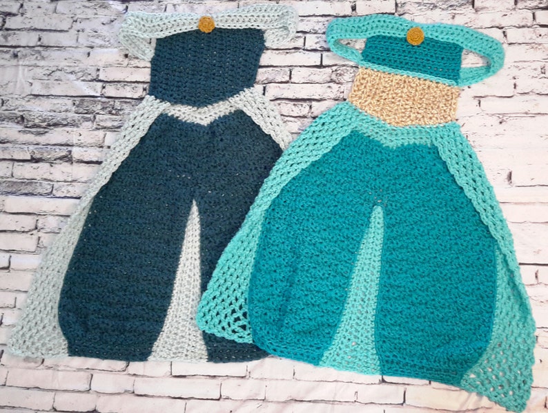 Couverture de robe de princesse arabe, motif au crochet, Téléchargement numérique uniquement, PDF, Tout-petit, Enfant, Tailles adultes image 4