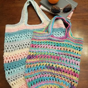 On the Go Market Bag Crochet Pattern PDF Instant Download Reusable Bag Environmental Friendly 3 sizes Cotton