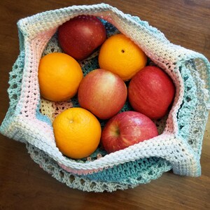 On the Go Market Bag Crochet Pattern PDF Instant Download Reusable Bag Environmental Friendly 3 sizes Cotton