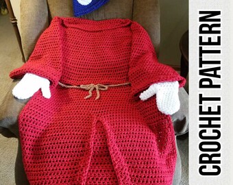 Wizard Wearable Blanket crochet pattern PDF instant Download Adult Child Toddler Sizes Apprentice