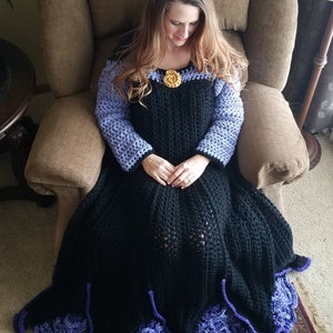 Sea Villian Dress Blanket Crochet Pattern Octopus Digital Download PDF Child, Toddler, Adult Sizes image 4