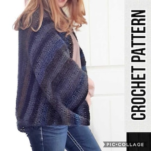 Patrón de ganchillo con hilo grueso: Bolero convertible Barcelona - Nivel principiante - Patrón en PDF
