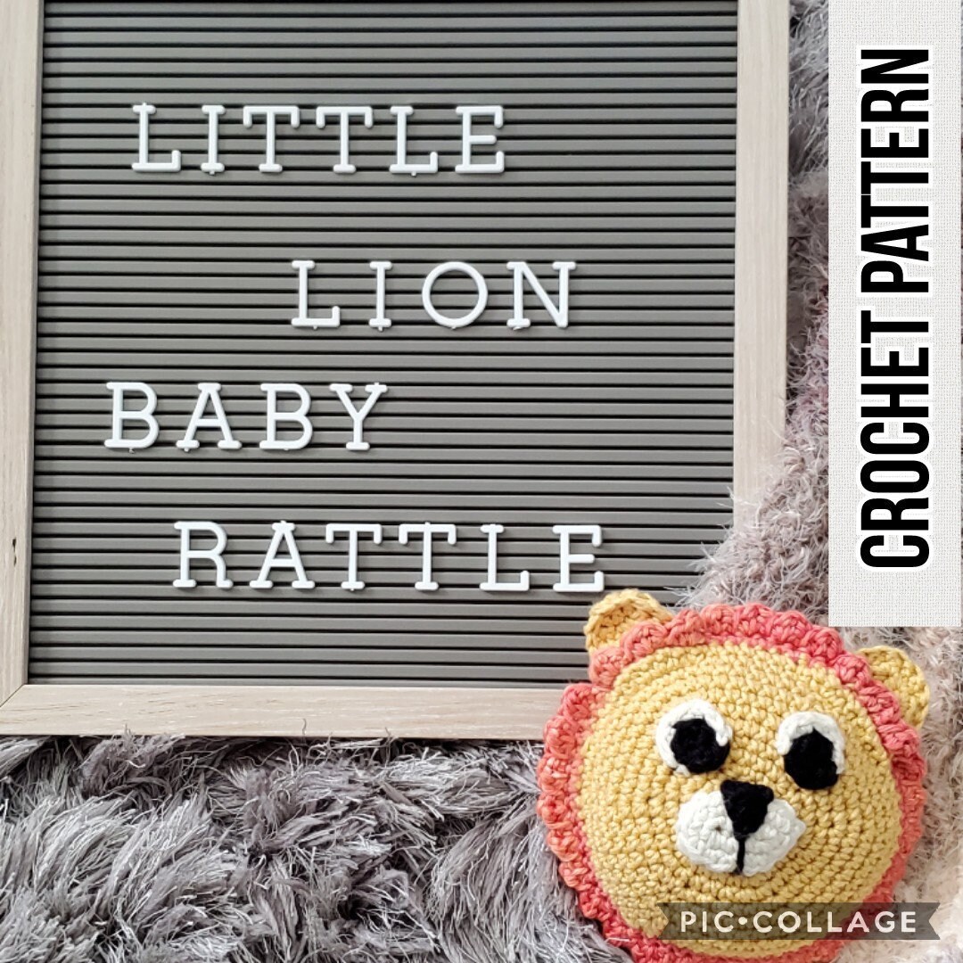 Little Lion Baby Rattle Crochet Pattern PDF Instant Download American ...
