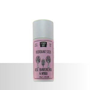 Rose Frankincense & Myrrhe - Natürliches Veganes Deodorant in Plastikfreien Kartonhülsen von Flowery Whiff