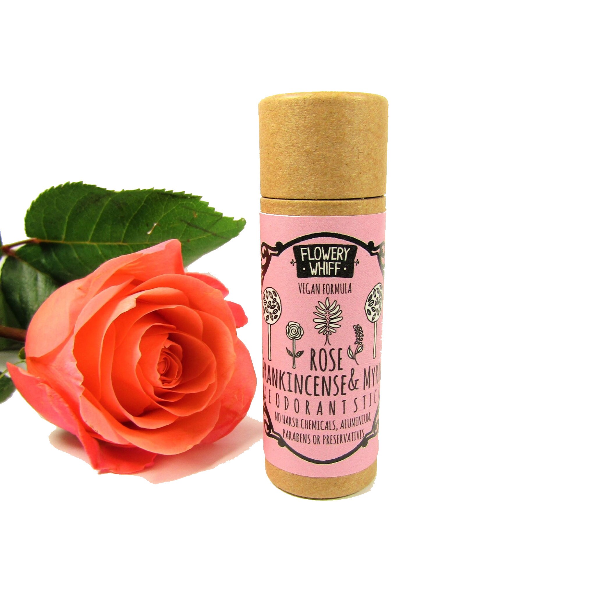 Natural Vegan Deodorant in Plastic Free Card Tubes by Flowery Etsy UK