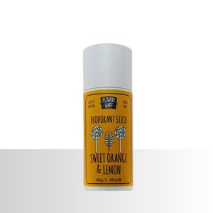 Süßes Orange & Zitrone - Natürliches Veganes Deodorant in Plastikfreien Kartonhülsen von Flowery Whiff