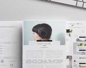 Media Kit Template for Bloggers + Influencers | Press Kit Template | EPK | Instant Digital Download (MS Word) | "My Darling Clementine"