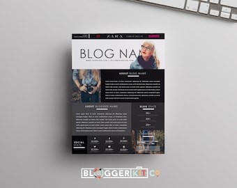 One-Page Media Kit Template | Press Kit Template | Electronic Press Kit | Instant Digital Download (MS Word) | The "Dreamer"