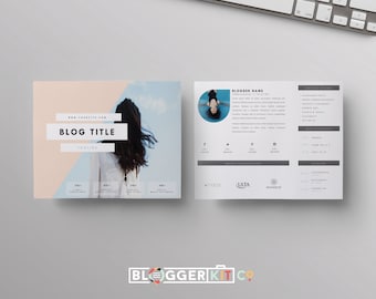Two-Page Media Kit Template-Horizontal | Press Kit Template | Electronic Press Kit | Instant Digital Download (MS Word) | "Live Freely"