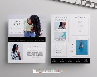Two-Page Media Kit Template | Press Kit Template | Electronic Press Kit | Instant Digital Download (MS Word) | "A Vibrant Thing - III"
