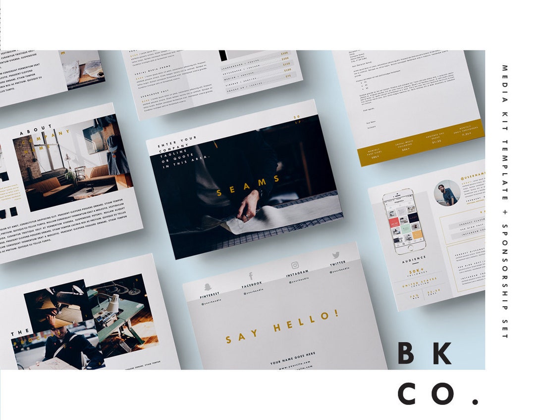 Media Kit Template 8 Pages Press Kit Cover Letter Ad Etsy UK