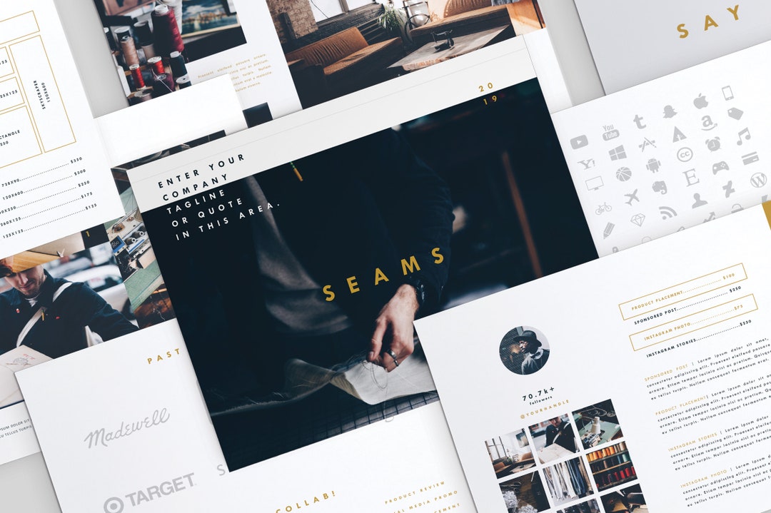 Media Kit Template 9 Pages Press Kit Cover Letter Ad Rate Sheet Instant