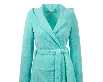 cuddly terry bathrobe Carina Uni - mint