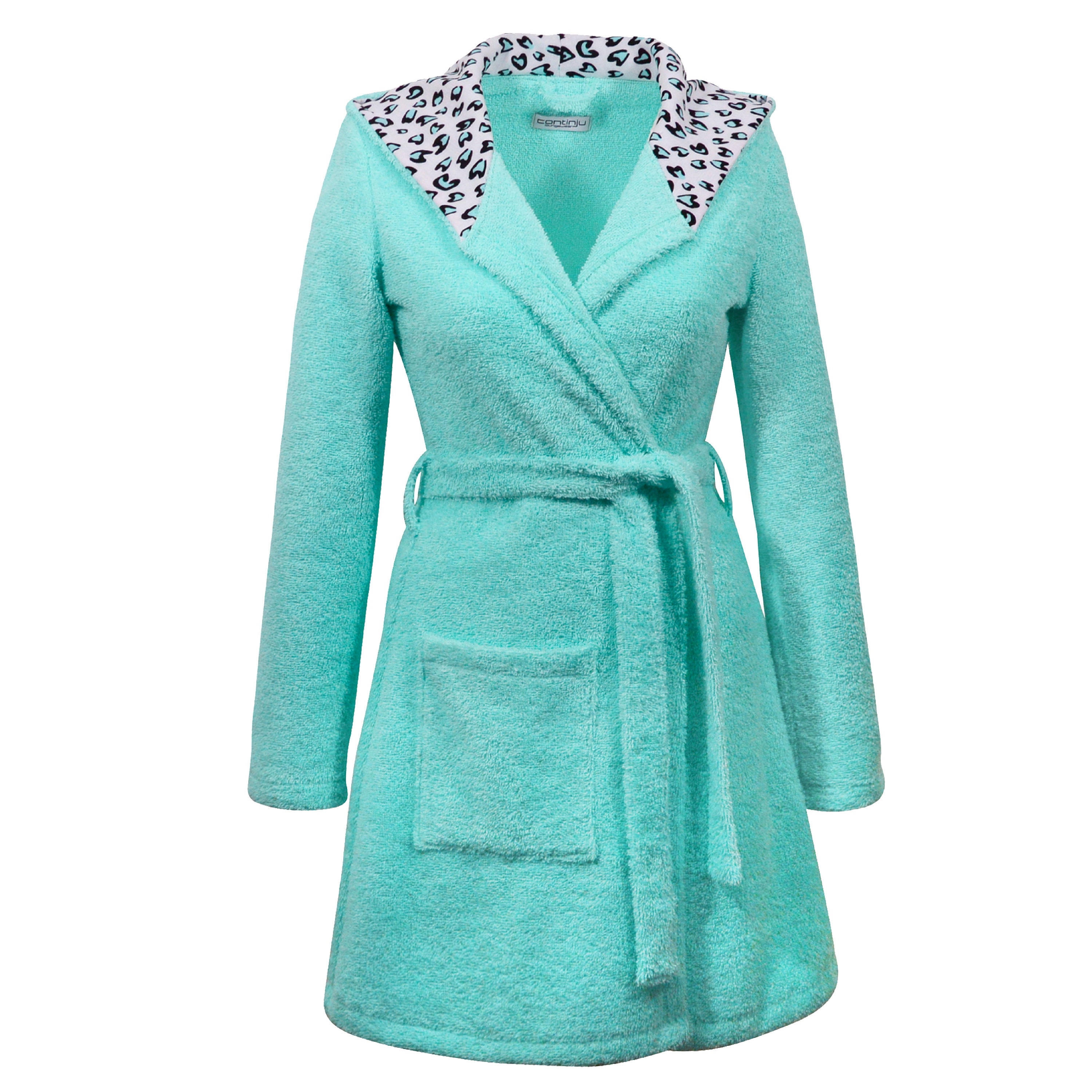 Cuddly Terry Bathrobe Carina Mint Etsy