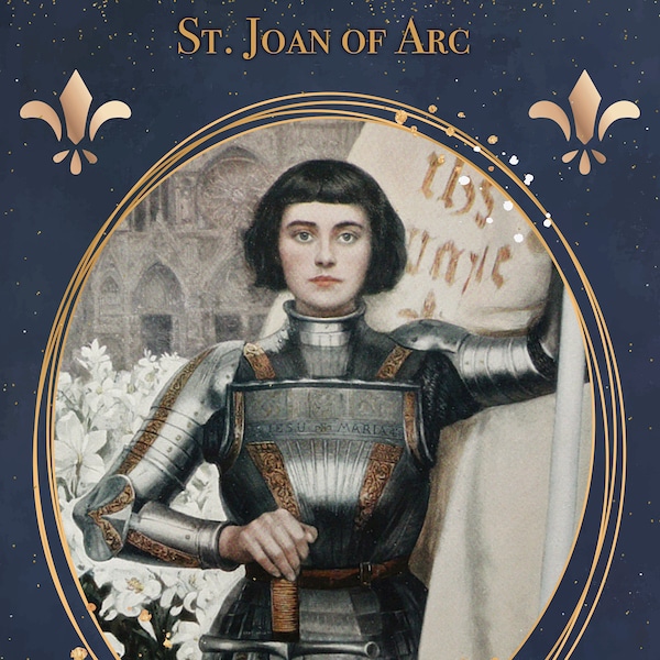 Saint Joan of Arc Holy Card DIGITAL DOWNLOAD