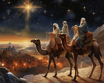 Three Wise Men Christmas Digital Download Print