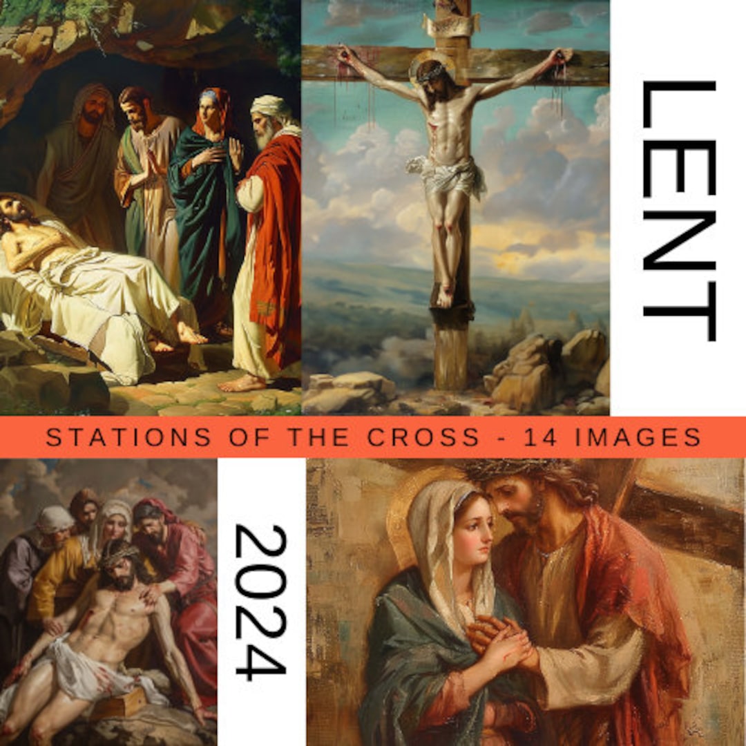 Stations of the cross 14 digital downloads for lent instant