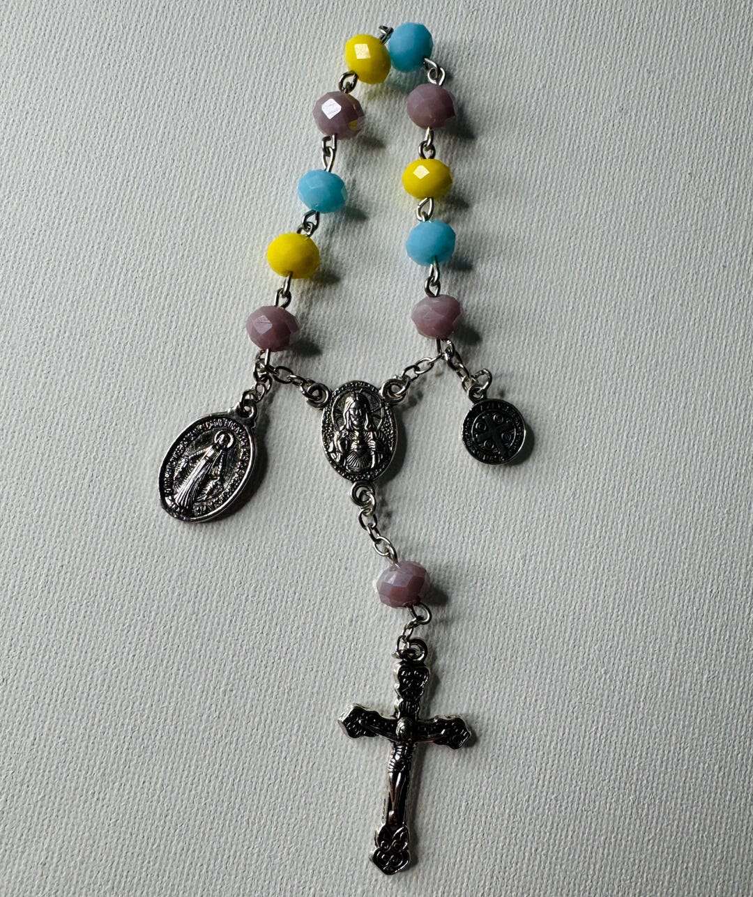 Sacred Heart One Decade 6mm Rosary | Pastel Beads - Etsy
