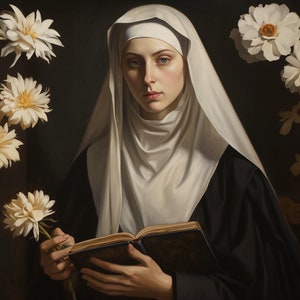 Saint Catherine of Siena Digital Download | Religious Instant Print Painting