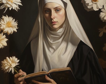 Saint Catherine of Siena Digital Download | Religious Instant Print Painting